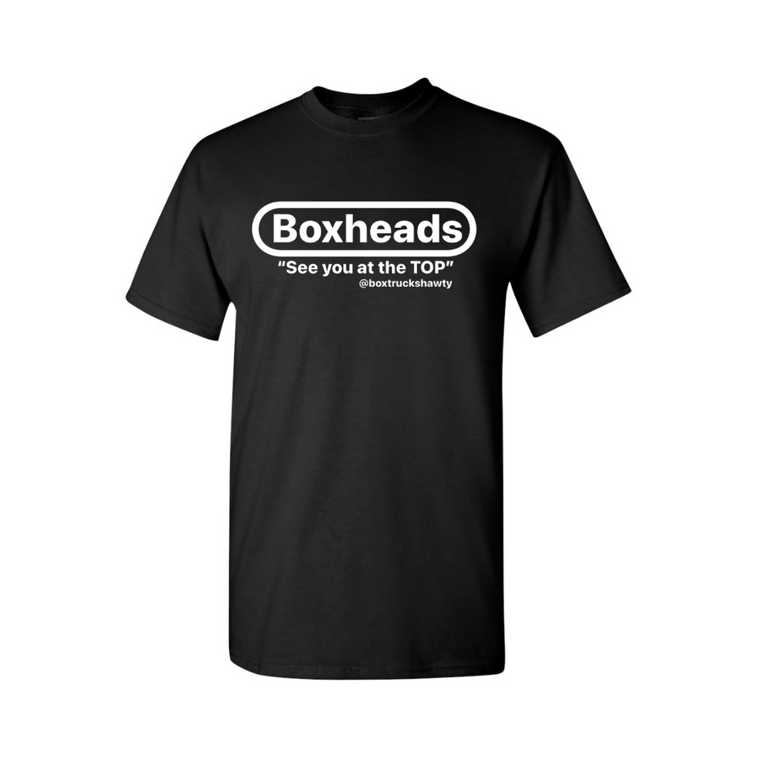 BOXHEADS BLACK W/ WHITE LOGO T-SHIRT